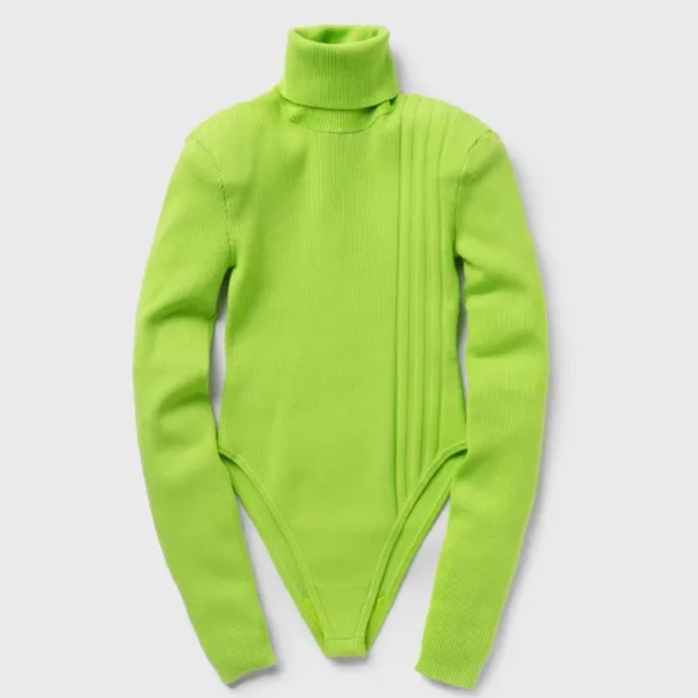 Ivy Park Halls of Ivy Green Ribbed Bodysuit